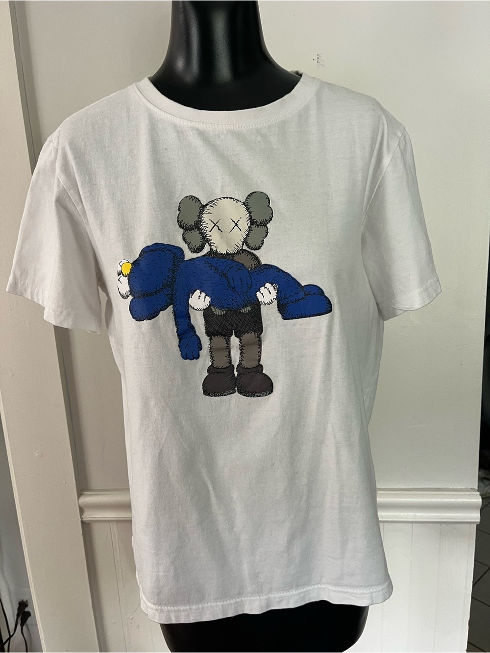 White Graphic Tee – KAWS-Style